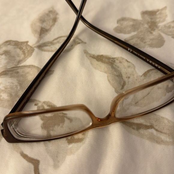 PRADA light brown rectangular eyeglass frames, excellent like new condition - Picture 7 of 8